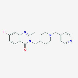 7-Fluoro-2-methyl-3-[[1-(pyridin-4-ylmethyl)piperidin-4-yl]methyl]quinazolin-4-one