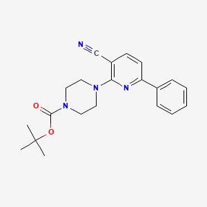 molecular formula C21H24N4O2 B2390797 Tert-butyl 4-(3-cyano-6-phenylpyridin-2-yl)piperazine-1-carboxylate CAS No. 946385-51-9