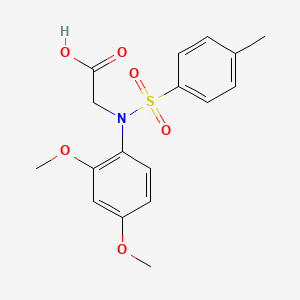 molecular formula C17H19NO6S B2390806 N-(2,4-dimethoxyphenyl)-N-[(4-methylphenyl)sulfonyl]glycine CAS No. 363145-06-6