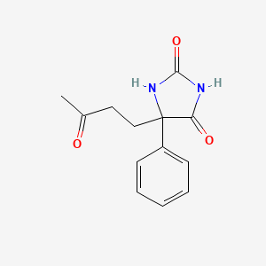 molecular formula C13H14N2O3 B2390810 5-(3-Oxobutyl)-5-phenylimidazolidine-2,4-dione CAS No. 27738-13-2