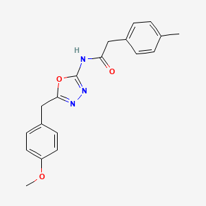 molecular formula C19H19N3O3 B2390816 N-(5-(4-甲氧基苄基)-1,3,4-恶二唑-2-基)-2-(对甲苯基)乙酰胺 CAS No. 954720-70-8