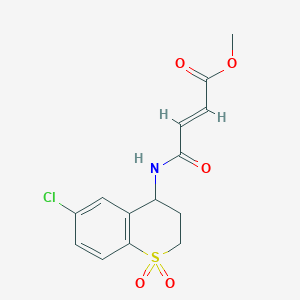 Methyl (E)-4-[(6-chloro-1,1-dioxo-3,4-dihydro-2H-thiochromen-4-yl)amino]-4-oxobut-2-enoate