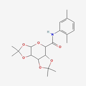 molecular formula C20H27NO6 B2390821 N-(2,5-dimethylphenyl)-2,2,7,7-tetramethyltetrahydro-3aH-bis([1,3]dioxolo)[4,5-b:4',5'-d]pyran-5-carboxamide CAS No. 1008274-97-2