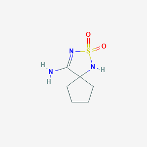 molecular formula C6H11N3O2S B2390831 4-Imino-2-thia-1,3-diazaspiro[4.4]nonane 2,2-dioxide CAS No. 2034460-52-9