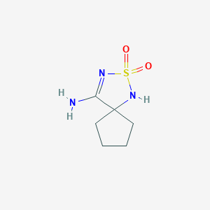 molecular formula C6H11N3O2S B2390831 4-Imino-2-thia-1,3-diazaspiro[4.4]nonan-2,2-dioxid CAS No. 2034460-52-9