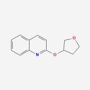 molecular formula C13H13NO2 B2390840 2-(Oxolan-3-yloxy)quinoline CAS No. 2189497-74-1