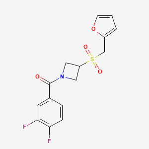 (3,4-Difluorophenyl)(3-((furan-2-ylmethyl)sulfonyl)azetidin-1-yl)methanone
