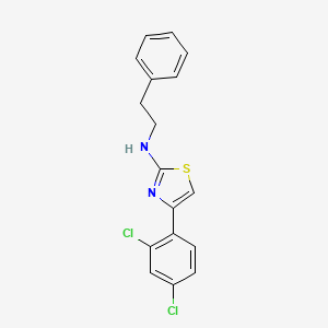 molecular formula C17H14Cl2N2S B2390847 4-(2,4-dichlorophenyl)-N-(2-phenylethyl)-1,3-thiazol-2-amine CAS No. 735342-65-1