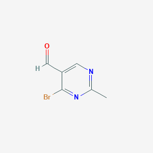 molecular formula C6H5BrN2O B2390851 4-Bromo-2-methylpyrimidine-5-carbaldehyde CAS No. 2248343-43-1