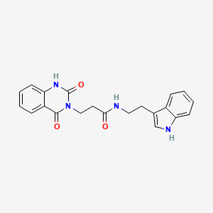 molecular formula C21H20N4O3 B2390854 3-(2,4-dioxo-1H-quinazolin-3-yl)-N-[2-(1H-indol-3-yl)ethyl]propanamide CAS No. 896372-63-7