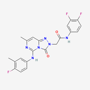 N~1~-(3,4-difluorophenyl)-2-[5-(4-fluoro-3-methylanilino)-7-methyl-3-oxo[1,2,4]triazolo[4,3-c]pyrimidin-2(3H)-yl]acetamide