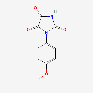 molecular formula C10H8N2O4 B2390857 1-(4-Methoxyphenyl)imidazolidine-2,4,5-trione CAS No. 852956-32-2