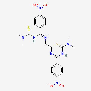 (Z)-N-(dimethylcarbamothioyl)-N'-(2-((Z)-N'-(dimethylcarbamothioyl)-4-nitrobenzimidamido)ethyl)-4-nitrobenzimidamide