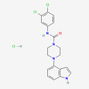 1-Piperazinecarboxamide,n-(3,4-dichlorophenyl)-4-(1h-indol-4-yl)-,hydrochloride