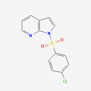 molecular formula C13H9ClN2O2S B2390864 1-[(4-chlorophenyl)sulfonyl]-1H-pyrrolo[2,3-b]pyridine CAS No. 477857-52-6
