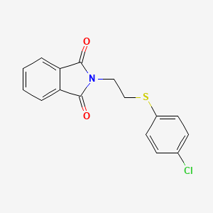 molecular formula C16H12ClNO2S B2390866 2-(2-((4-Chlorophenyl)sulfanyl)ethyl)-1H-isoindole-1,3(2H)-dione CAS No. 92853-70-8