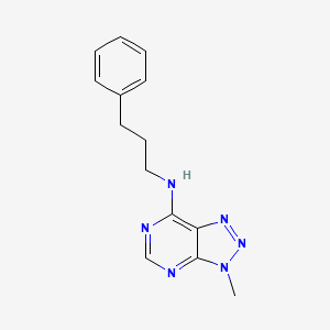 molecular formula C14H16N6 B2390871 3-methyl-N-(3-phenylpropyl)-3H-[1,2,3]triazolo[4,5-d]pyrimidin-7-amine CAS No. 896369-56-5