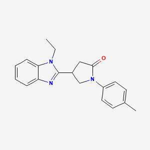4-(1-ethyl-1H-benzo[d]imidazol-2-yl)-1-(p-tolyl)pyrrolidin-2-one