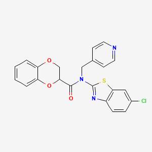 N-(6-chlorobenzo[d]thiazol-2-yl)-N-(pyridin-4-ylmethyl)-2,3-dihydrobenzo[b][1,4]dioxine-2-carboxamide
