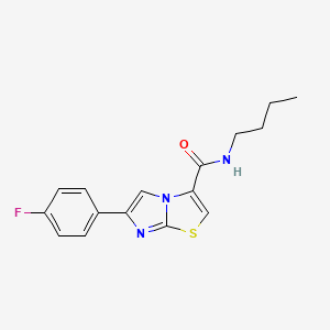 molecular formula C16H16FN3OS B2390888 N-butyl-6-(4-fluorophenyl)imidazo[2,1-b]thiazole-3-carboxamide CAS No. 1049471-93-3