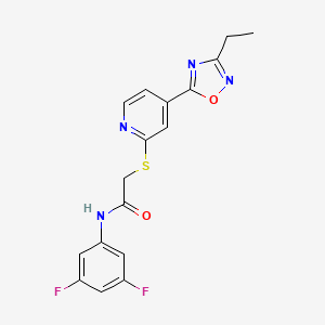 N-(3,5-difluorophenyl)-2-((4-(3-ethyl-1,2,4-oxadiazol-5-yl)pyridin-2-yl)thio)acetamide
