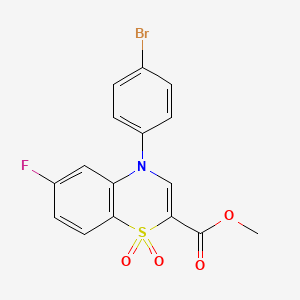 methyl 4-(4-bromophenyl)-6-fluoro-4H-1,4-benzothiazine-2-carboxylate 1,1-dioxide