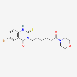 6-bromo-3-(6-morpholin-4-yl-6-oxohexyl)-2-sulfanylidene-1H-quinazolin-4-one