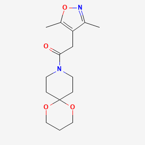2-(3,5-Dimethylisoxazol-4-yl)-1-(1,5-dioxa-9-azaspiro[5.5]undecan-9-yl)ethanone