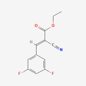 molecular formula C12H9F2NO2 B2390901 ethyl (2E)-3-(3,5-difluorophenyl)-2-cyanoprop-2-enoate CAS No. 623572-49-6