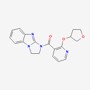 (2,3-dihydro-1H-benzo[d]imidazo[1,2-a]imidazol-1-yl)(2-((tetrahydrofuran-3-yl)oxy)pyridin-3-yl)methanone