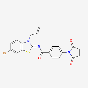 (Z)-N-(3-allyl-6-bromobenzo[d]thiazol-2(3H)-ylidene)-4-(2,5-dioxopyrrolidin-1-yl)benzamide