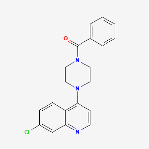 molecular formula C20H18ClN3O B2390914 [4-(7-Chloroquinolin-4-yl)piperazin-1-yl]-phenylmethanone CAS No. 161467-85-2