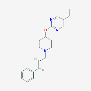 molecular formula C20H25N3O B2390926 5-Ethyl-2-[1-[(E)-3-phenylprop-2-enyl]piperidin-4-yl]oxypyrimidine CAS No. 2380195-66-2