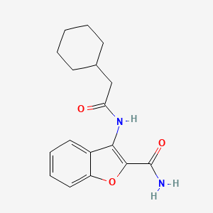 molecular formula C17H20N2O3 B2390930 3-(2-Cyclohexylacetamido)benzofuran-2-carboxamide CAS No. 898372-62-8