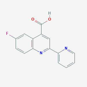molecular formula C15H9FN2O2 B2390932 6-Fluoro-2-(pyridin-2-yl)quinoline-4-carboxylic acid CAS No. 588681-44-1