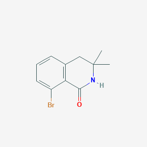 molecular formula C11H12BrNO B2390956 8-Bromo-3,3-dimethyl-3,4-dihydroisoquinolin-1(2H)-one CAS No. 2166768-68-7