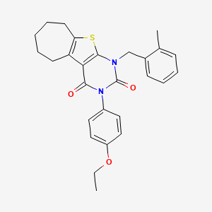 3-(4-ethoxyphenyl)-1-(2-methylbenzyl)-6,7,8,9-tetrahydro-1H-cyclohepta[4,5]thieno[2,3-d]pyrimidine-2,4(3H,5H)-dione