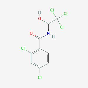molecular formula C9H6Cl5NO2 B2390963 2,4-dichloro-N-(2,2,2-trichloro-1-hydroxyethyl)benzamide CAS No. 103029-72-7