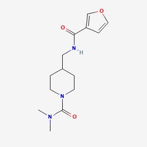 4-((furan-3-carboxamido)methyl)-N,N-dimethylpiperidine-1-carboxamide