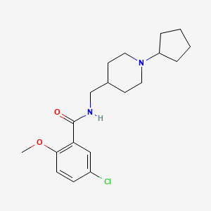 5-chloro-N-((1-cyclopentylpiperidin-4-yl)methyl)-2-methoxybenzamide