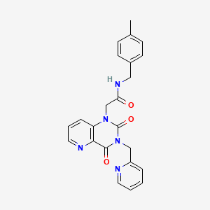 molecular formula C23H21N5O3 B2390974 2-(2,4-dioxo-3-(pyridin-2-ylmethyl)-3,4-dihydropyrido[3,2-d]pyrimidin-1(2H)-yl)-N-(4-methylbenzyl)acetamide CAS No. 941901-57-1