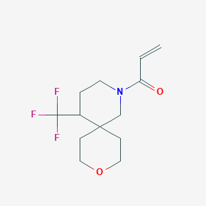 molecular formula C13H18F3NO2 B2390976 1-[5-(Trifluoromethyl)-9-oxa-2-azaspiro[5.5]undecan-2-yl]prop-2-en-1-one CAS No. 2094203-75-3