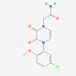 2-(4-(5-chloro-2-methoxyphenyl)-2,3-dioxo-3,4-dihydropyrazin-1(2H)-yl)acetamide