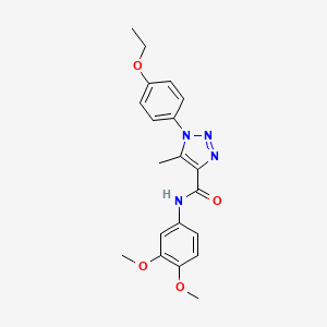 molecular formula C20H22N4O4 B2390985 N-(3,4-dimethoxyphenyl)-1-(4-ethoxyphenyl)-5-methyl-1H-1,2,3-triazole-4-carboxamide CAS No. 895648-60-9