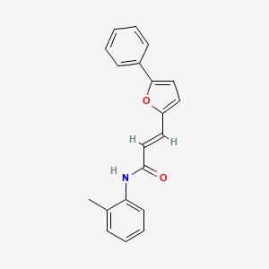 molecular formula C20H17NO2 B2390987 (E)-3-(5-phenylfuran-2-yl)-N-(o-tolyl)acrylamide CAS No. 402951-74-0