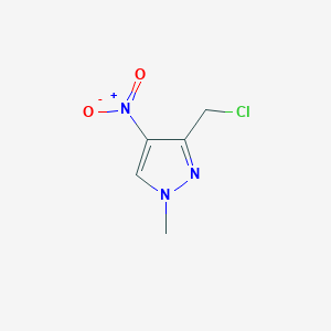 molecular formula C5H6ClN3O2 B2390989 3-(氯甲基)-1-甲基-4-硝基吡唑 CAS No. 2170908-16-2