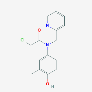 2-chloro-N-(4-hydroxy-3-methylphenyl)-N-(pyridin-2-ylmethyl)acetamide