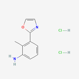 molecular formula C10H12Cl2N2O B2390996 2-Methyl-3-(1,3-oxazol-2-yl)aniline dihydrochloride CAS No. 1909310-04-8