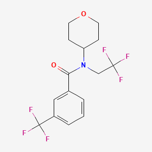 N-(tetrahydro-2H-pyran-4-yl)-N-(2,2,2-trifluoroethyl)-3-(trifluoromethyl)benzamide