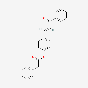 molecular formula C23H18O3 B2391004 4-[(1E)-3-oxo-3-phenyl-1-propenyl]phenyl phenylacetate CAS No. 331459-91-7